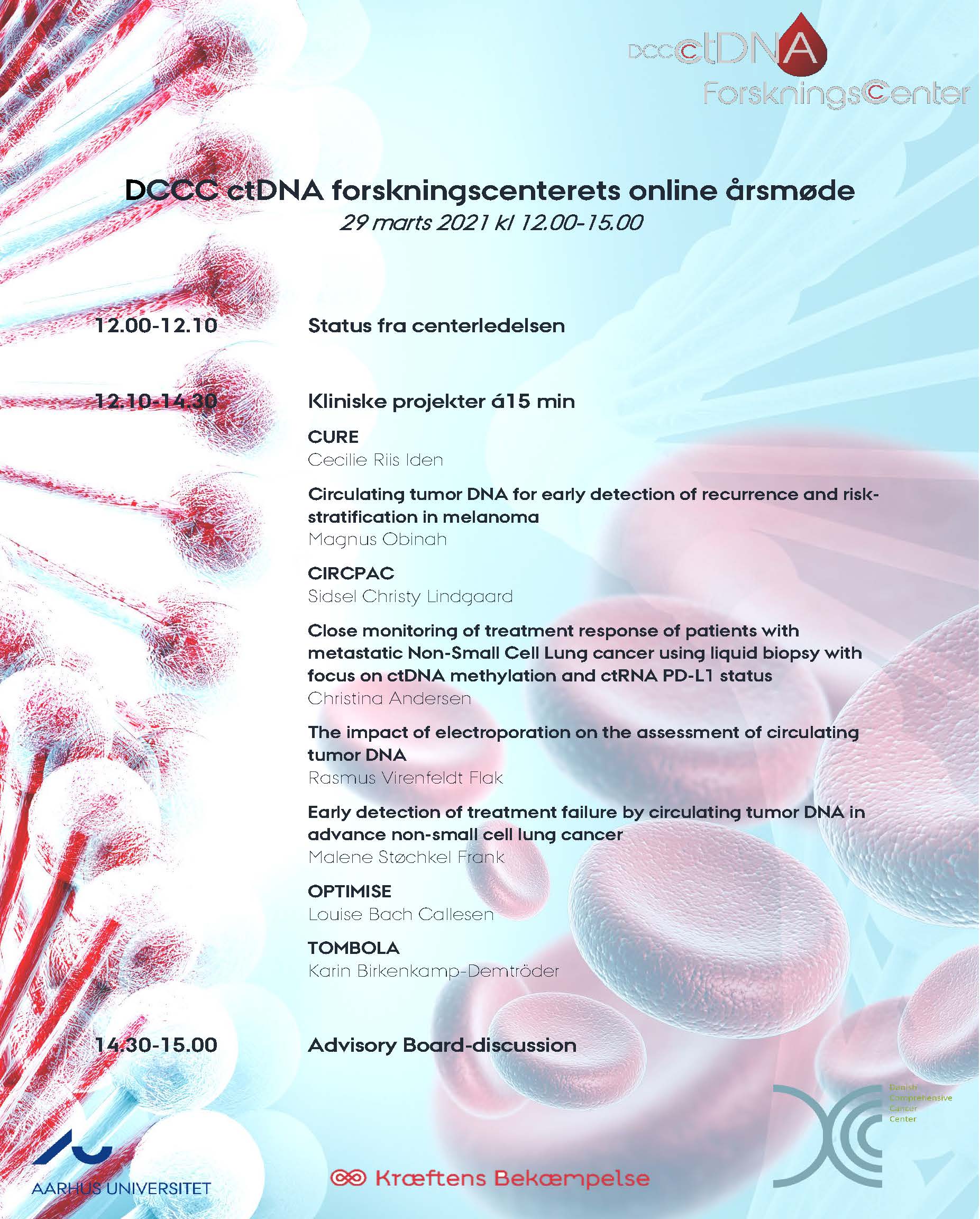 DCCC ctDNA forskningscenterets online årsmøde Program